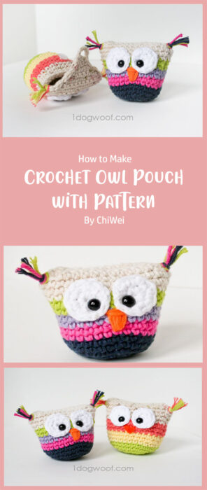 Crochet Owl Pouch with Pattern By ChiWei