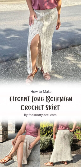 Elegant Long Bohemian Crochet Skirt By theknottylace. com