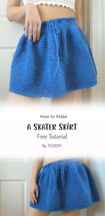 How to Crochet a Skater Skirt By TCDDIY