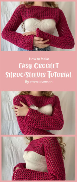 Easy Crochet Shrug/Sleeves Tutorial By emma dawson