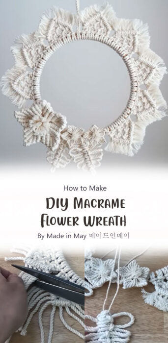 DIY Macrame Flower Wreath By Made in May 메이드인메이