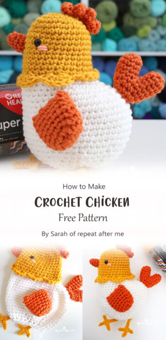 Crochet Chicken By Sarah of repeat after me