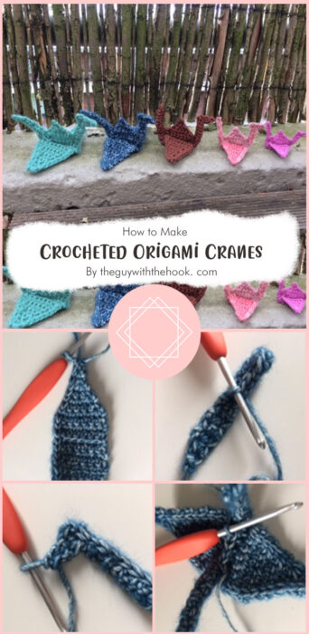 Crocheted Origami Cranes By theguywiththehook. com