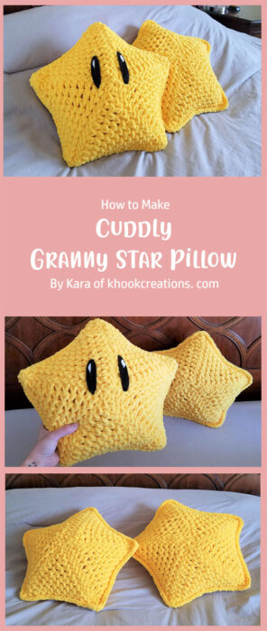 Cuddly Granny Star Pillow By Kara of khookcreations. com