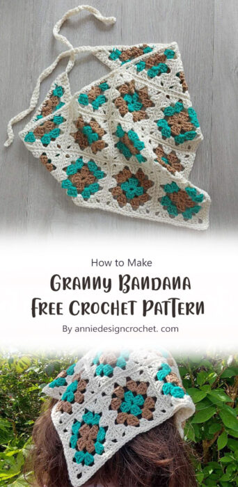 Granny Bandana - Free Crochet Pattern By anniedesigncrochet. com
