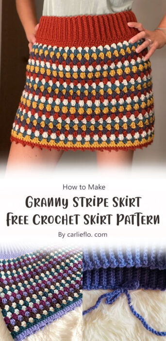 Granny Stripe Skirt - Free Crochet Skirt Pattern By carlieflo. com