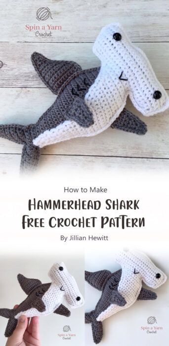 Hammerhead Shark Free Crochet Pattern By Jillian Hewitt