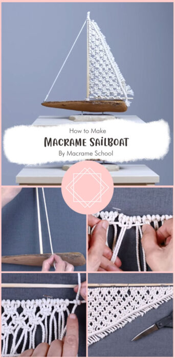 Macrame Sailboat - Home Decor Craft idea DIY By Macrame School