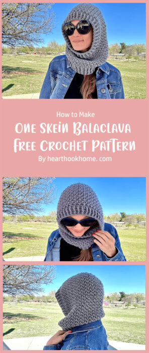 One Skein Balaclava Free Crochet Pattern By hearthookhome. com