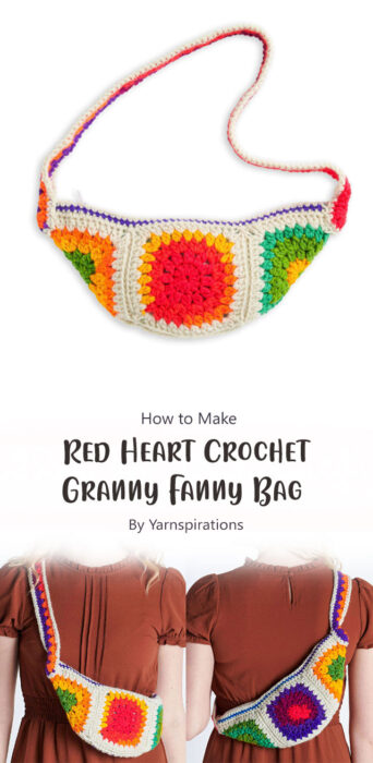 Red Heart Crochet Granny Fanny Bag By Yarnspirations