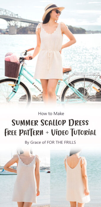 Summer Scallop Crochet Dress - Free Pattern + Video Tutorial By Grace of FOR THE FRILLS