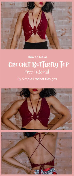 Crochet Butterfly Top By Simple Crochet Designs