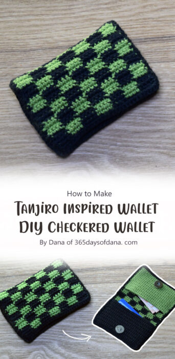 Crochet Tanjiro Inspired Wallet - DIY Crochet Checkered Wallet By Dana of 365daysofdana. com