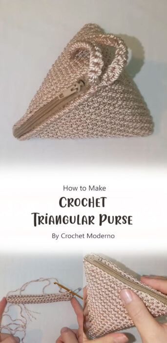 Crochet Triangular Purse By Crochet Moderno