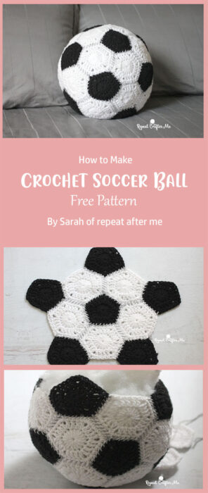 Crochet Soccer Ball By Sarah of repeat after me