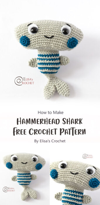 Hammerhead Shark Free Crochet Pattern By Elisa's Crochet