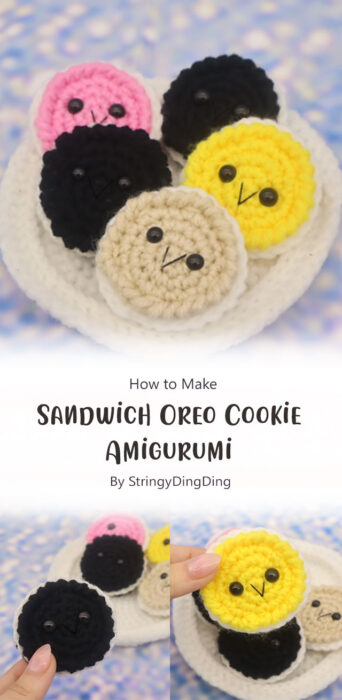 Sandwich Oreo Cookie Amigurumi By StringyDingDing