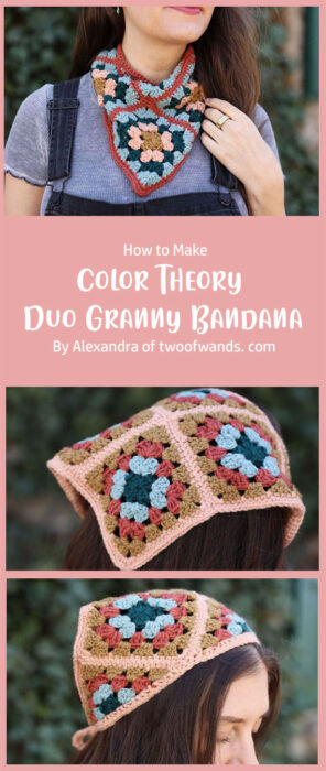 Color Theory: Duo Granny Bandana By Alexandra of twoofwands. com