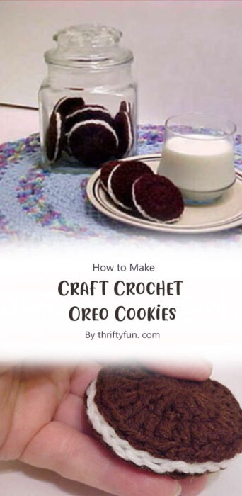 Craft: Crochet Oreo Cookies By thriftyfun. com