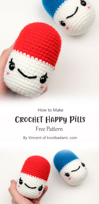 Crochet Happy Pills By Vincent of knotbadami. com