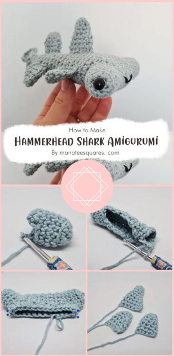 Hammerhead Shark Amigurumi Pattern By manateesquares. com