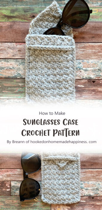 Sunglasses Case Crochet Pattern By Breann of hookedonhomemadehappiness. com