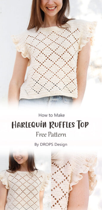 Harlequin Ruffles Top By DROPS Design