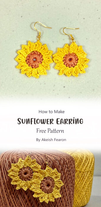 Sunflower Earring By Akeish Fearon