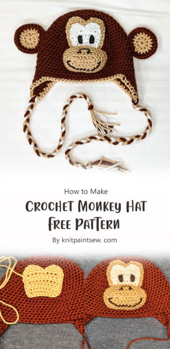 Crochet Monkey Hat Pattern By knitpaintsew. com