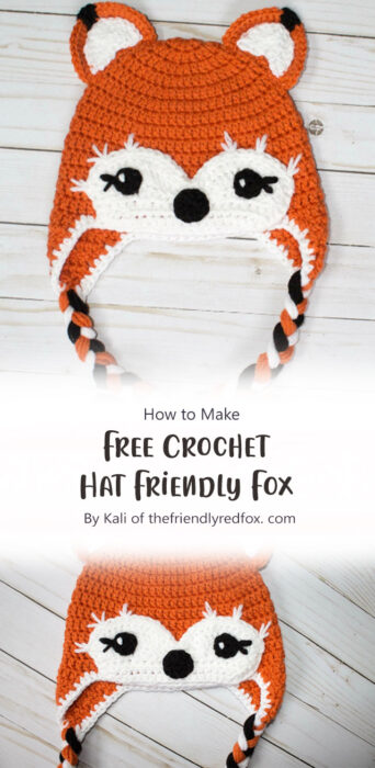 Free Crochet Hat Friendly Fox By Kali of thefriendlyredfox. com