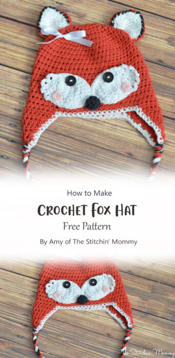 Crochet Fox Hat By Amy of The Stitchin' Mommy