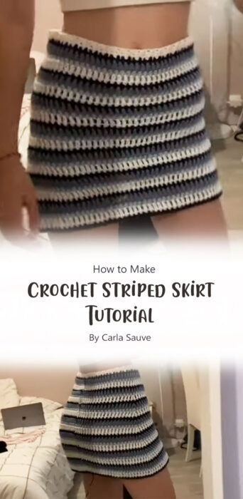Crochet Striped Skirt Tutorial By Carla Sauve