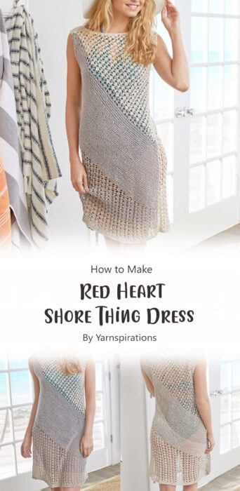 Red Heart Shore Thing Dress, XS/S By Yarnspirations