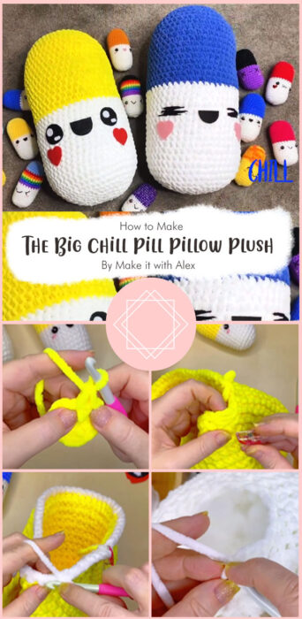 The Big Chill Pill Pillow Plush Beginner Crochet Tutorial By Make it with Alex