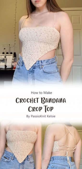 Crochet Bandana Crop Top By PassioKnit Kelsie