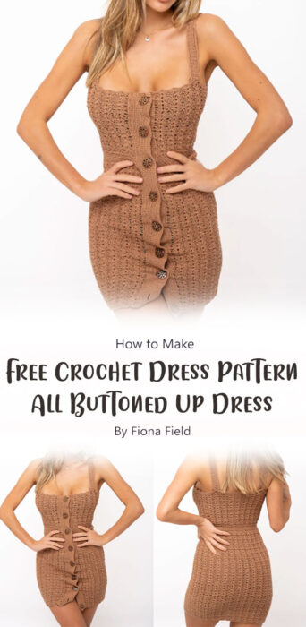 Free Crochet Dress Pattern - All Buttoned Up Dress By Fiona Field
