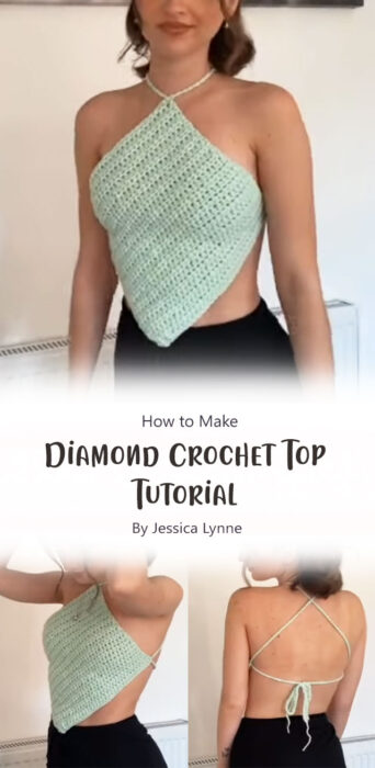 Kylie Jenner Inspired Diamond Crochet Top Tutorial By Jessica Lynne