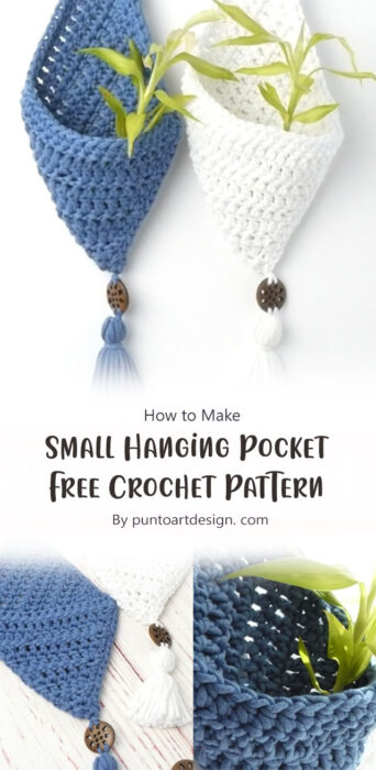 Small Hanging Pocket - Free Crochet Pattern By puntoartdesign. com