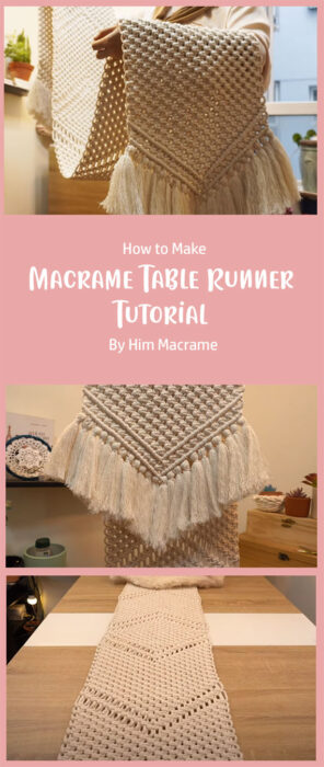 Macrame Table Runner Tutorial By Him Macrame