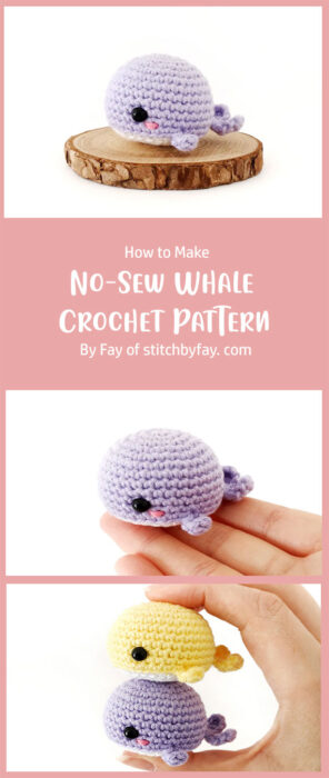 No-Sew Whale Crochet Pattern By Fay of stitchbyfay. com