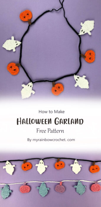 Halloween Garland By myrainbowcrochet. com