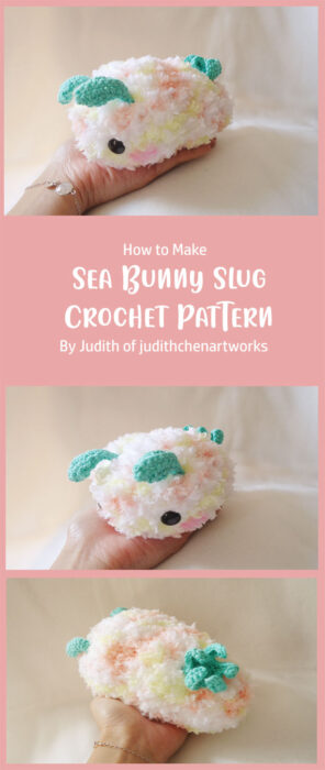 Sea Bunny Slug Crochet Pattern By Judith of judithchenartworks