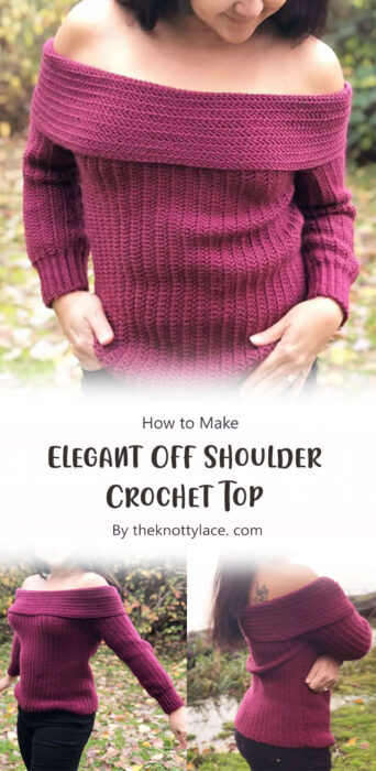 Elegant Off Shoulder Crochet Top Free Pattern & Video Tutorial By theknottylace. com