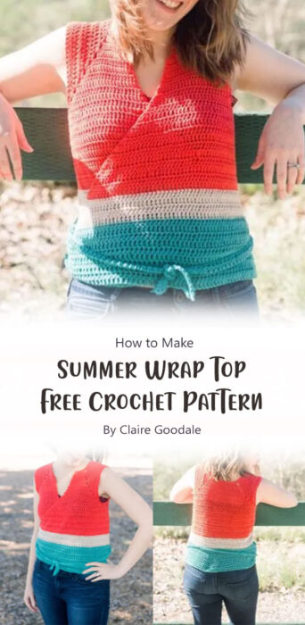 Summer Wrap Top Free Crochet Pattern By Claire Goodale