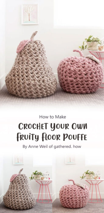 Crochet Your Own Fruity Floor Pouffe By Anne Weil of gathered. how