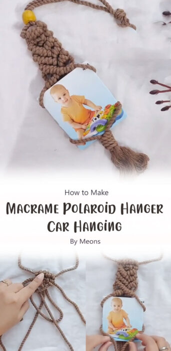 Macrame Polaroid Hanger - Car Hanging By Meons