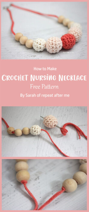 Crochet Nursing Necklace By Sarah of repeat after me