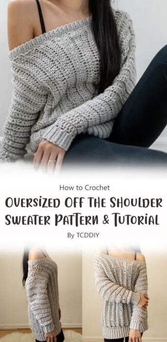 Oversized Off the Shoulder Sweater - Pattern & Tutorial DIY By TCDDIY