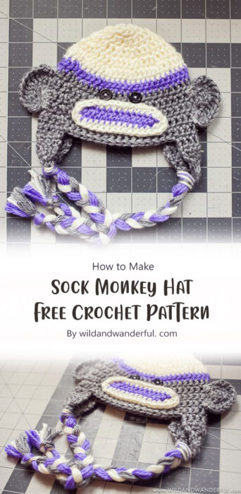 Sock Monkey Hat - Free Crochet Pattern By wildandwanderful. com
