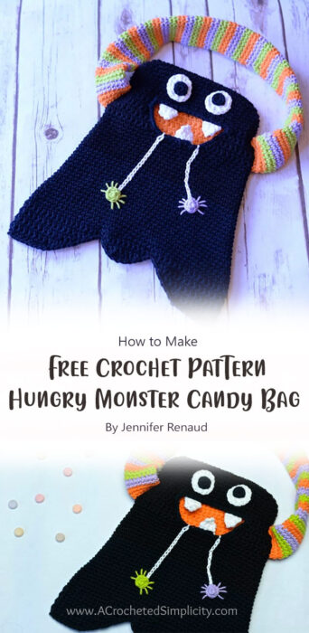 Free Crochet Pattern - Hungry Monster Candy Bag By Jennifer Renaud